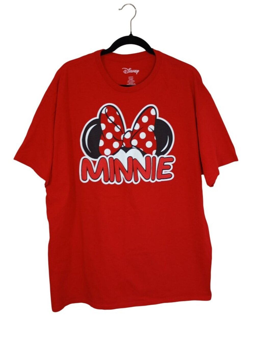 Disney Minnie Mouse Red Graphic T-Shirt 2XL Womens Casual Cotton Short Sleeve